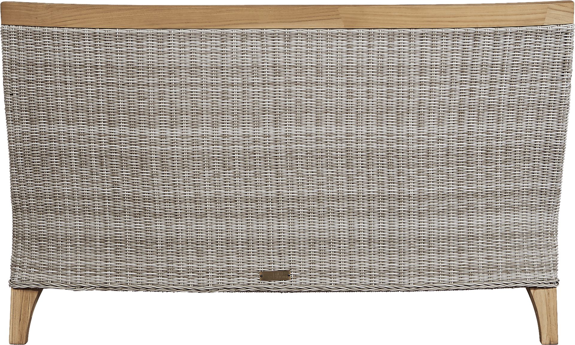 Hamptons Cove Gray Outdoor Loveseat with Mist Cushions - Image 2
