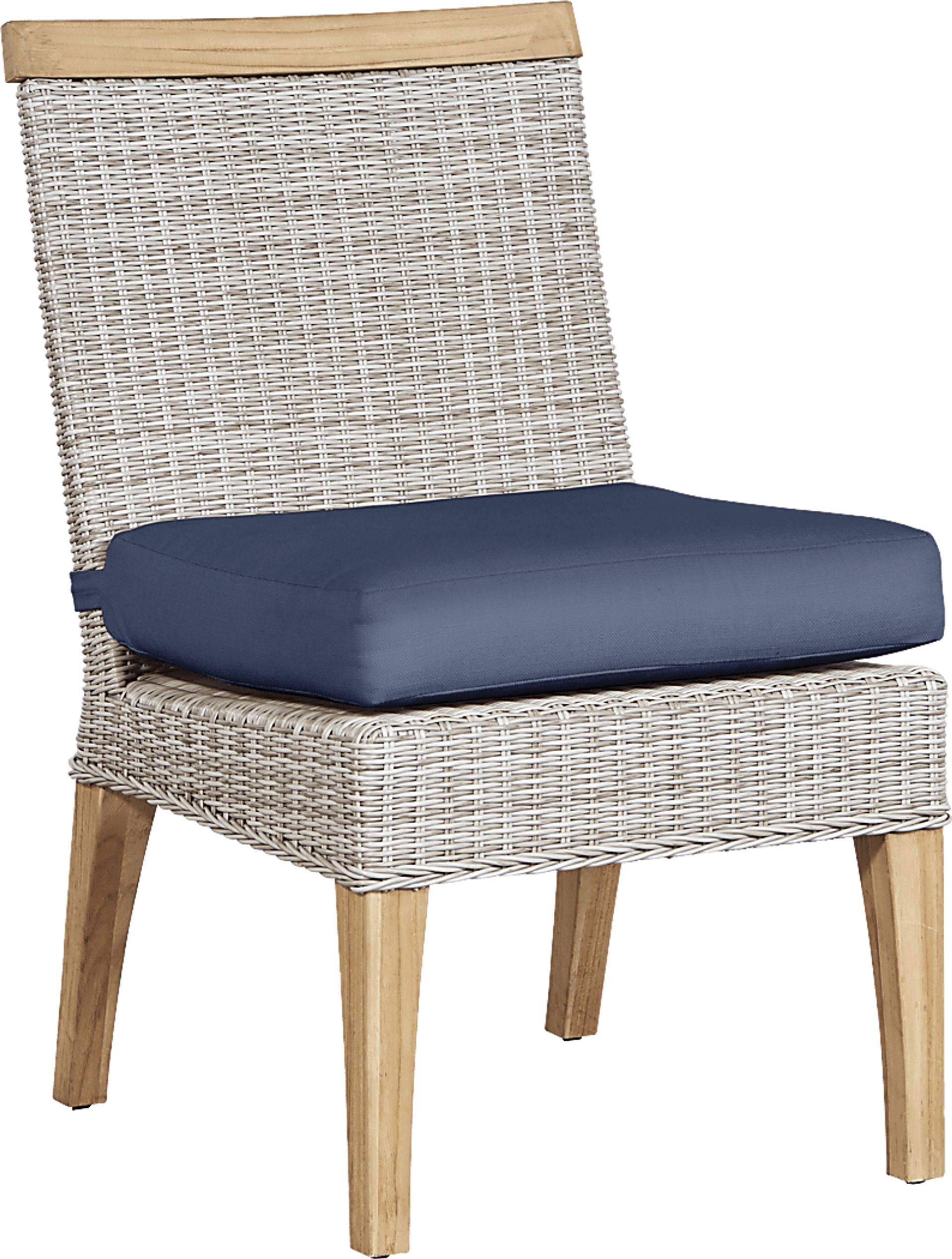 Cindy Crawford Home Hamptons Cove Gray 5 Pc Round Outdoor Dining Set with Denim Cushions - Image 3