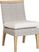 Hamptons Cove Gray Outdoor Side Chair with Flax Cushion