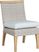 Hamptons Cove Gray Outdoor Side Chair with Seafoam Cushion