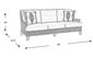 Cindy Crawford Home Hamptons Cove Gray Outdoor Sofa with Flax Cushions