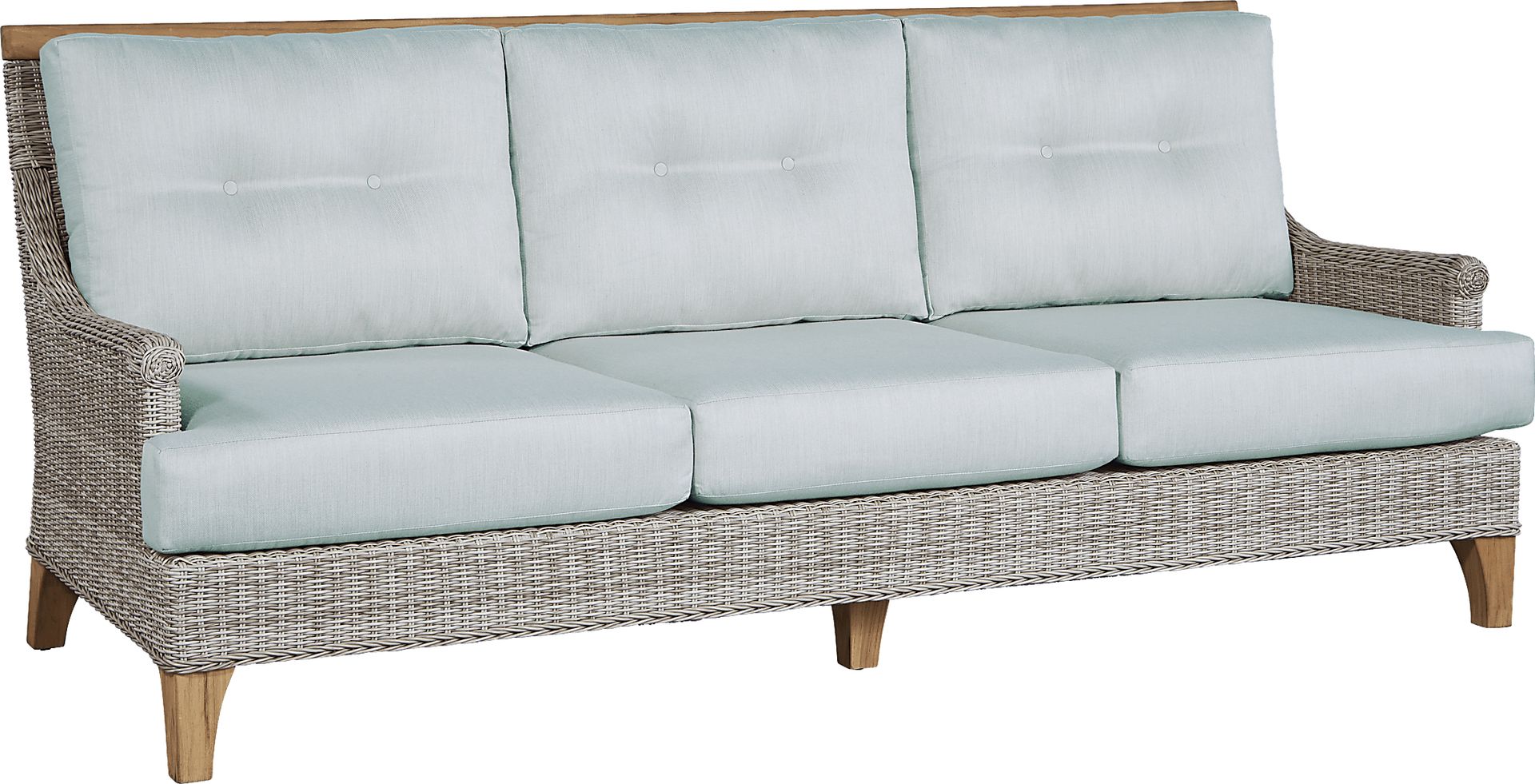 Cindy Crawford Home Hamptons Cove Gray 6 Pc Outdoor Seating Set with Mist Cushions - Image 4