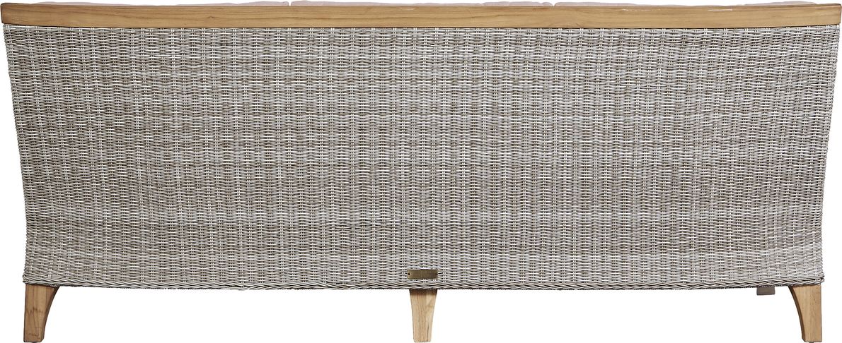 Cindy Crawford Home Hamptons Cove Gray Outdoor Sofa with Pebble Cushions