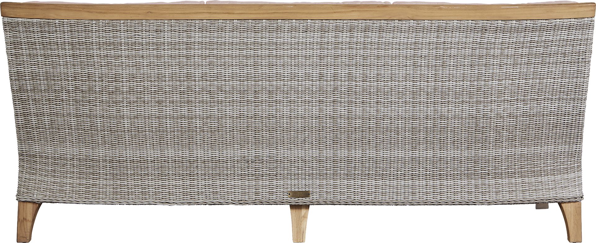 Hamptons Cove Gray Outdoor Sofa with Mist Cushions - Image 3