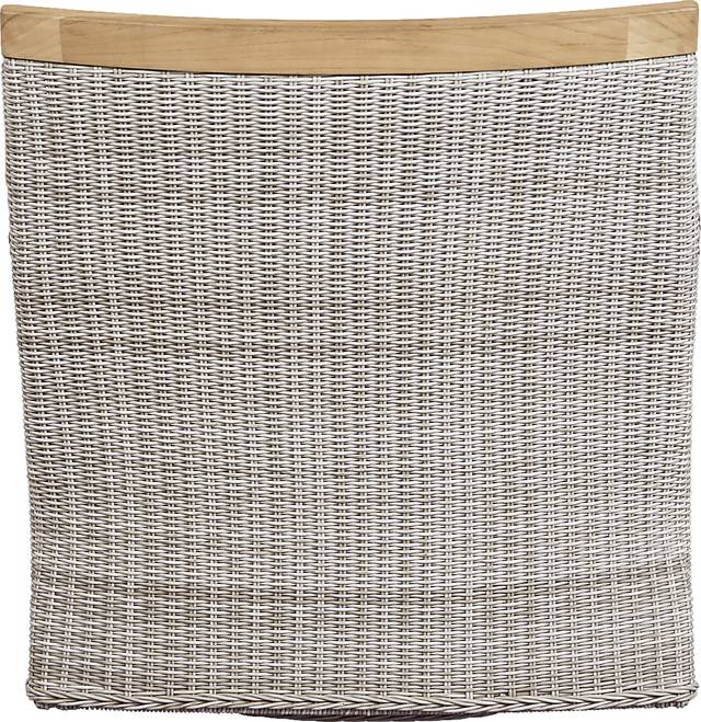 Hamptons Cove Gray Outdoor Swivel Chair with Flax Cushions - Thumbnail - Image 2