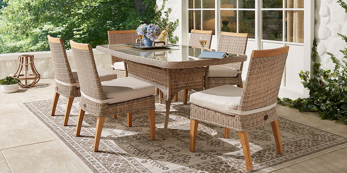 Cindy Crawford Home Hamptons Cove Gray 74 in. Rectangle Outdoor Dining Table