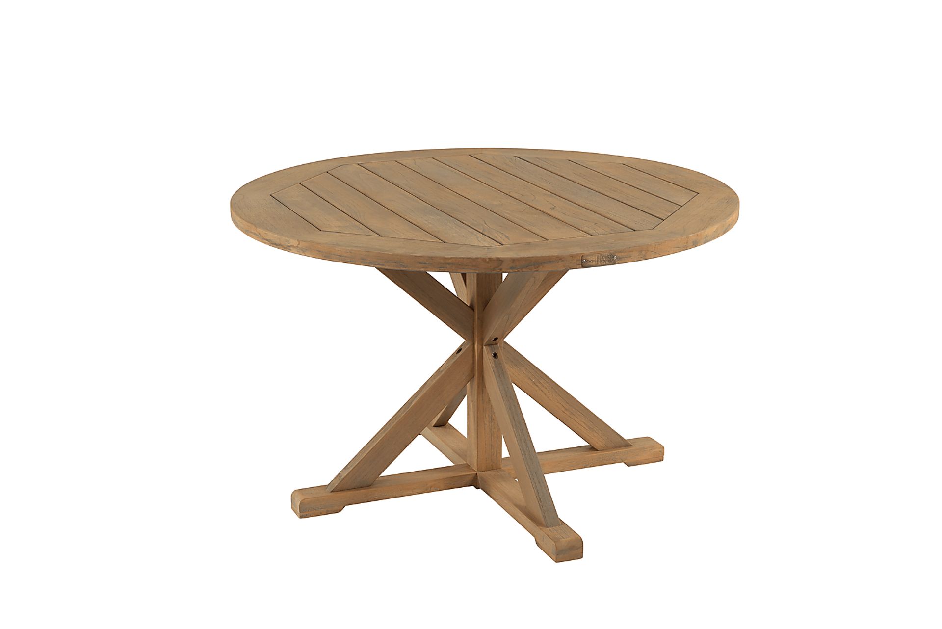 Cindy Crawford Home Hamptons Cove Teak 48 in. Round Outdoor Dining Table - Image 1