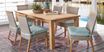 Hamptons Cove Teak 7 Pc Rectangle Outdoor Dining Set with Mist Cushions