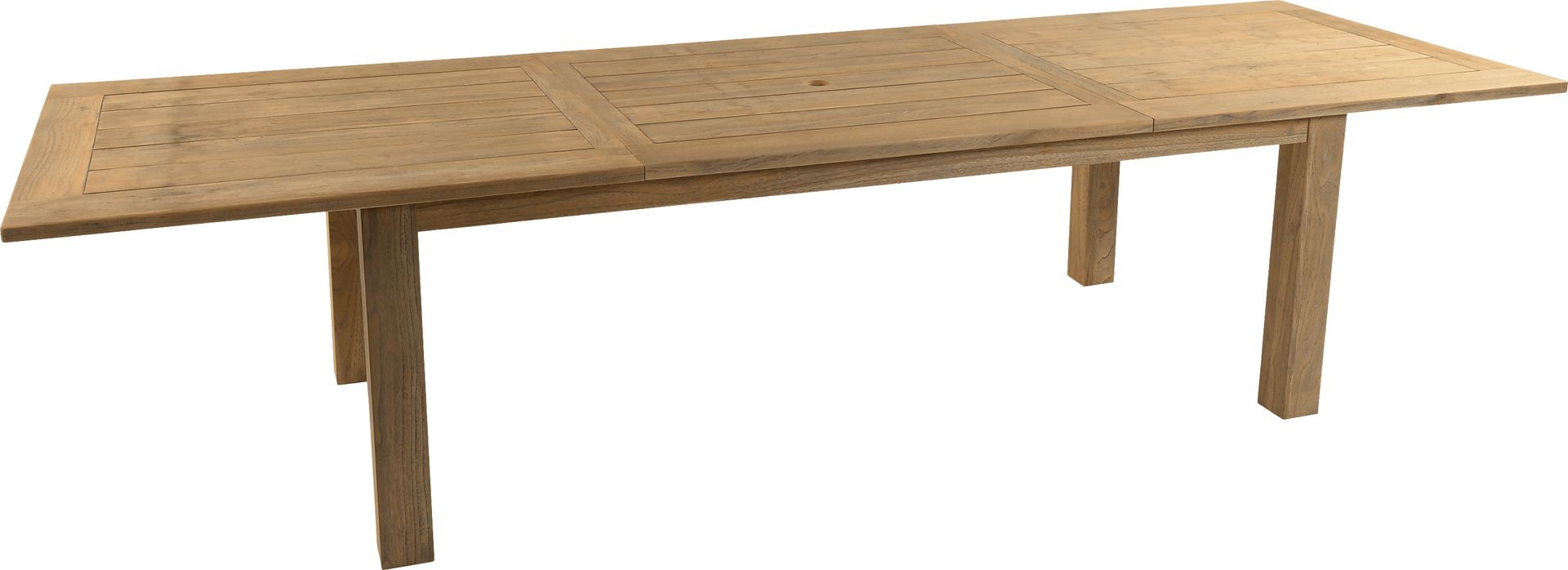Hamptons Cove Teak 86 in. Rectangle Extension Outdoor Dining Table - Image 2