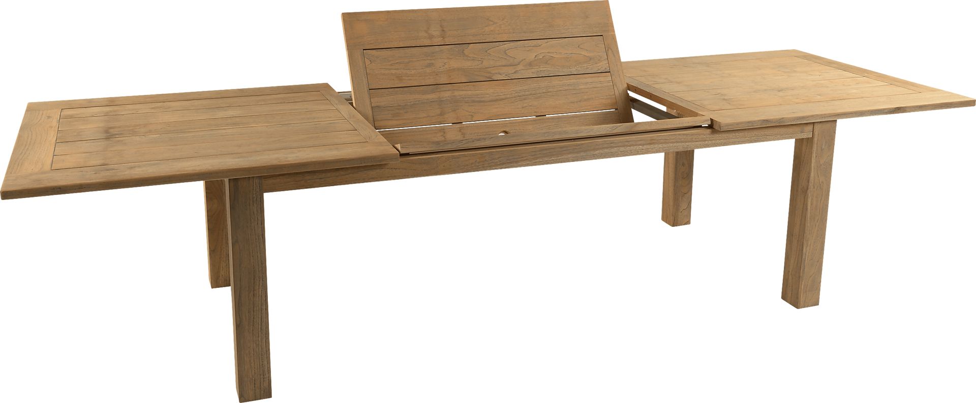Hamptons Cove Teak 86 in. Rectangle Extension Outdoor Dining Table - Image 3