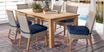 Cindy Crawford Home Hamptons Cove Teak 9 Pc Rectangle Outdoor Dining Set with Ink Cushions