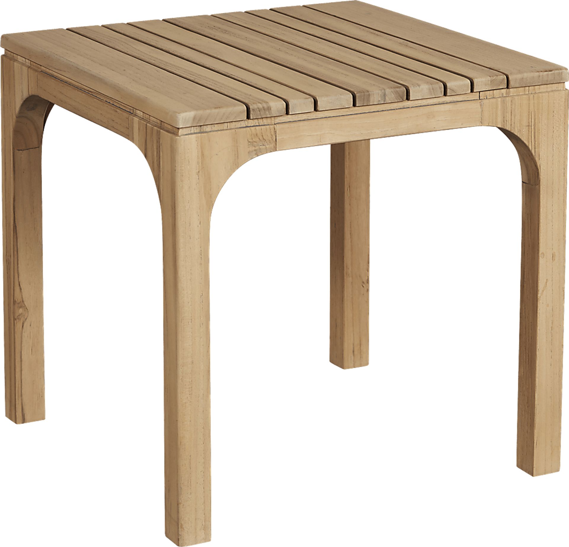 Cindy Crawford Home Hamptons Cove Teak Outdoor End Table - Image 1