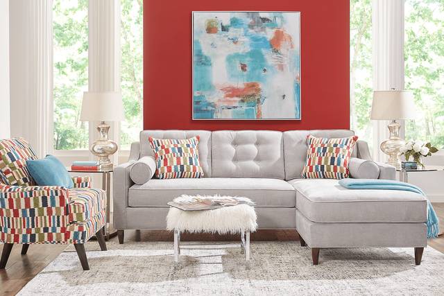 Hanover Dove Chenille Chaise Sofa - Thumbnail - Image 2