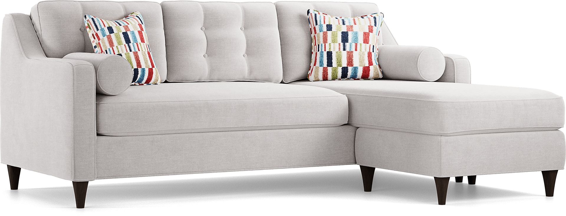 Cindy Crawford Home Hanover Dove Chenille 4 Pc Sectional Living Room - Image 2