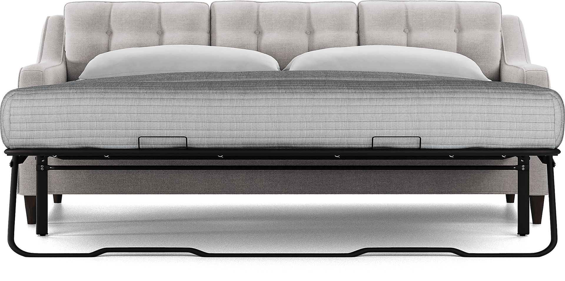 Hanover Dove Chenille Gel Foam Sleeper Chaise Sofa - Image 4