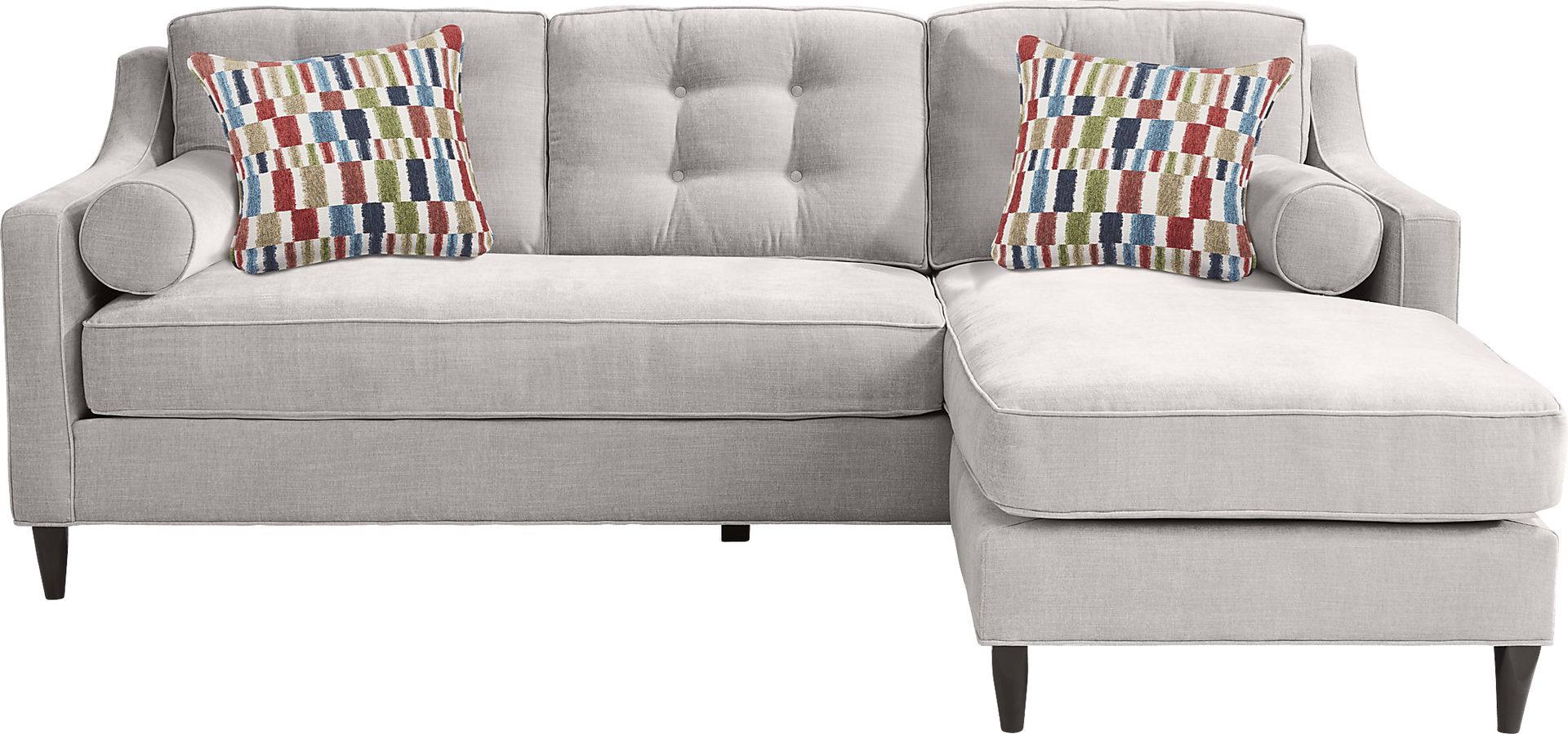 Hanover Dove Chenille Gel Foam Sleeper Chaise Sofa - Image 1