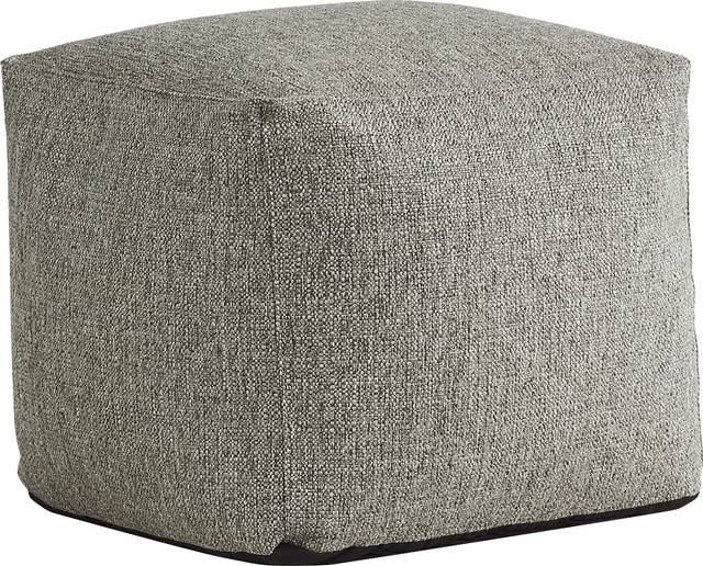 Hanover Gray Textured Accent Pouf - Thumbnail - Image 2