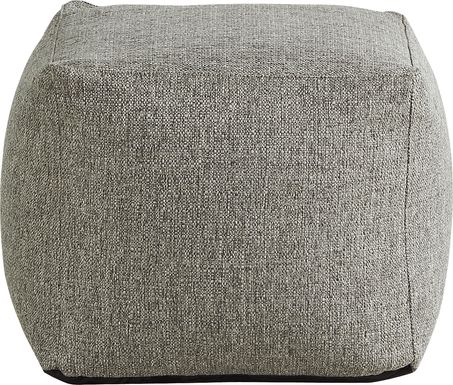 Cindy Crawford Home Hanover Gray Textured Accent Pouf