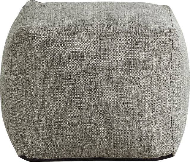 Hanover Gray Textured Accent Pouf - Thumbnail - Image 1