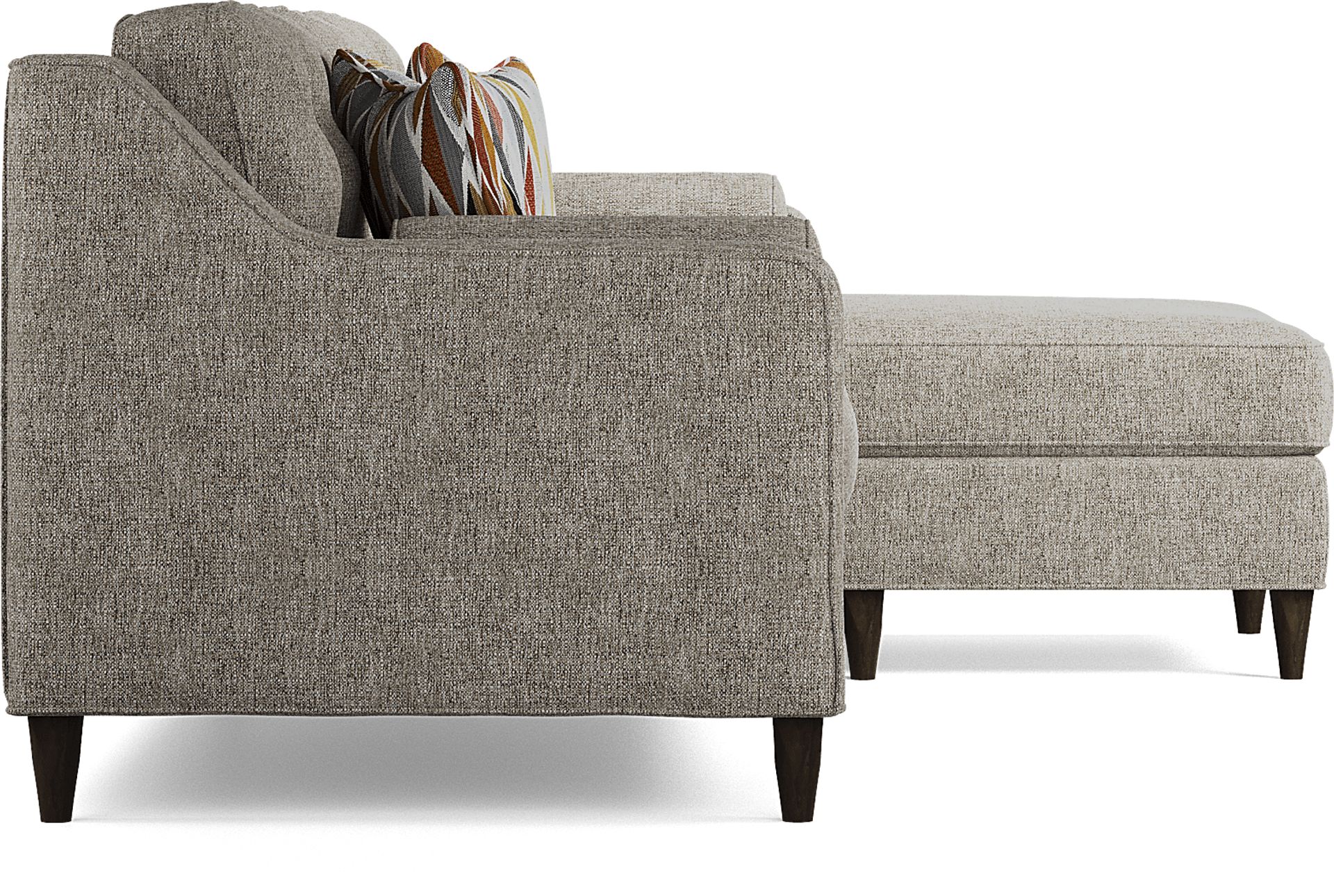 Cindy Crawford Home Hanover Gray Textured 4 Pc Sectional Living Room - Image 4