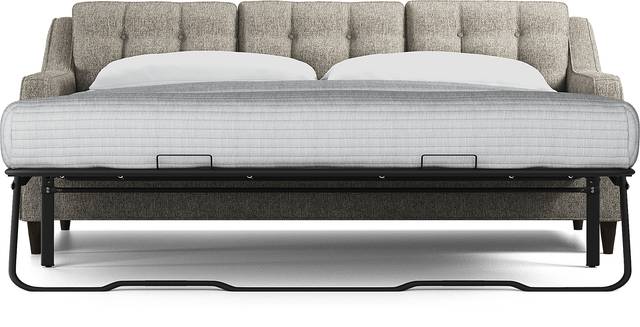 Hanover Gray Textured Gel Foam Sleeper Chaise Sofa - Thumbnail - Image 4