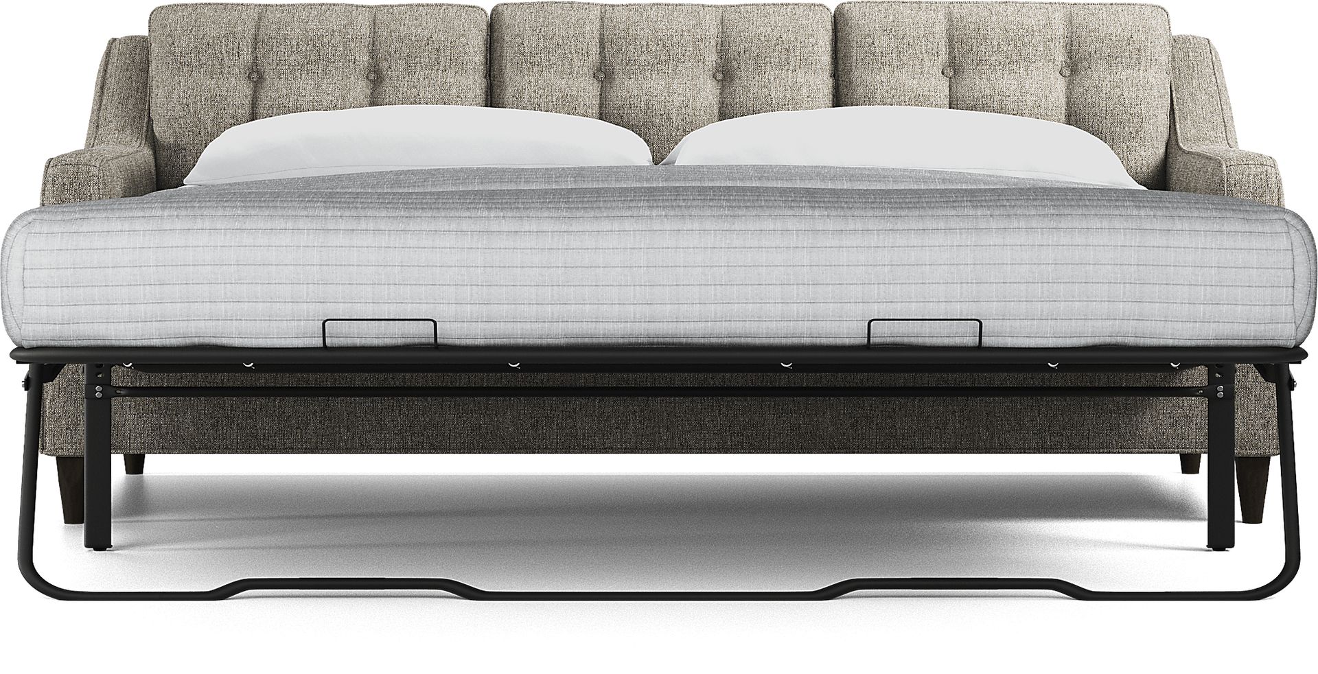 Hanover Gray Textured Gel Foam Sleeper Chaise Sofa - Image 4