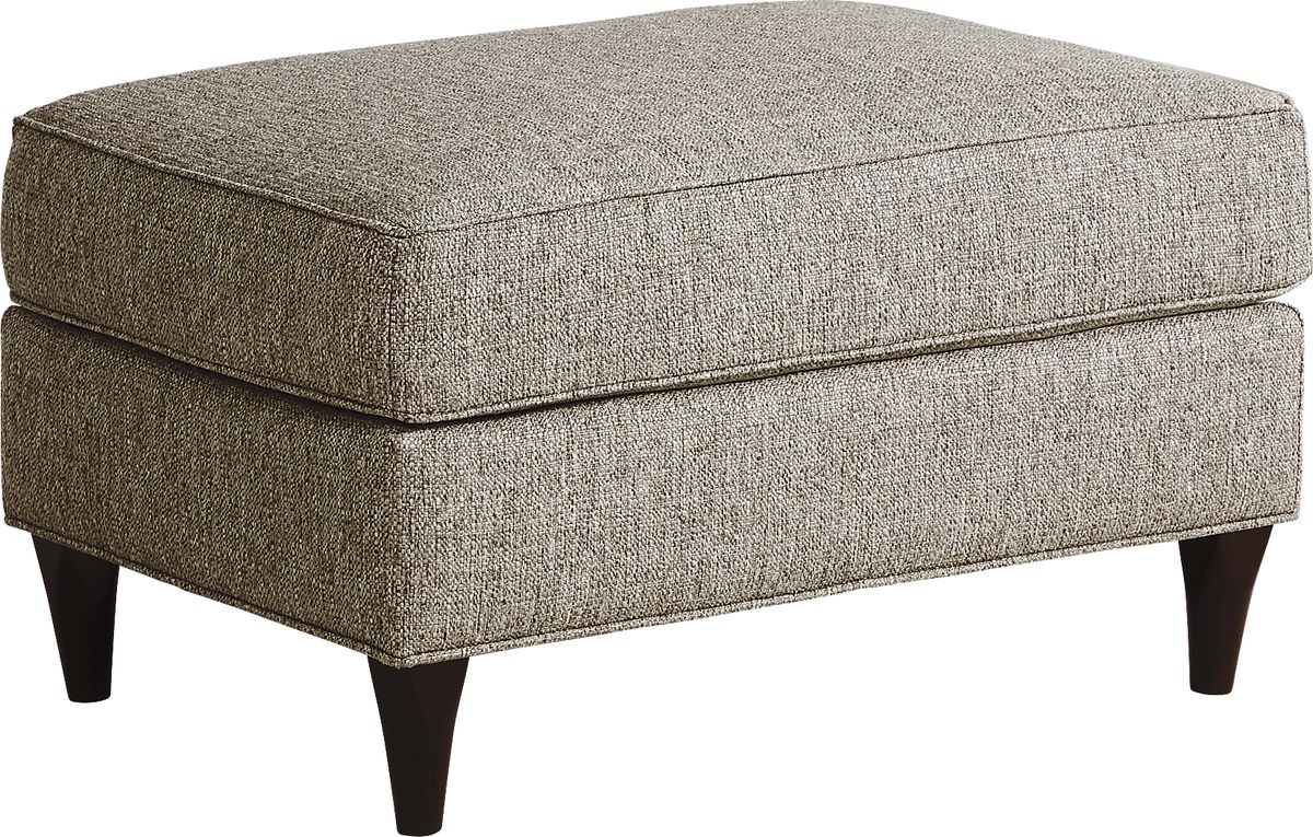 Cindy Crawford Hanover Gray Textured Ottoman | Rooms to Go