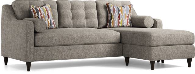 Hanover Gray Textured Sleeper Chaise Sofa - Thumbnail - Image 1