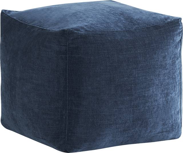 Hanover Indigo Chenille Accent Pouf - Thumbnail - Image 2