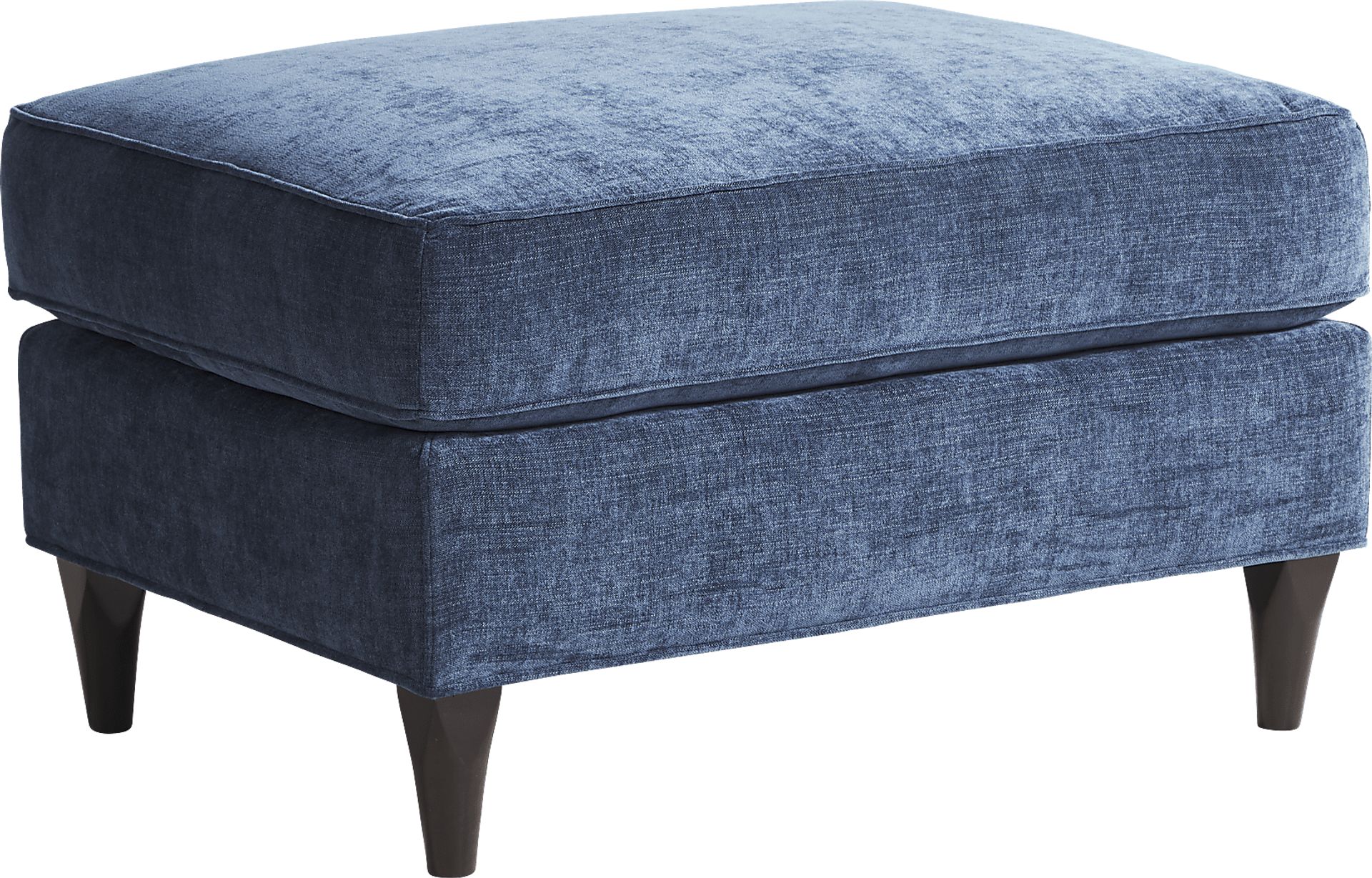 Hanover Indigo Chenille Ottoman - Image 1