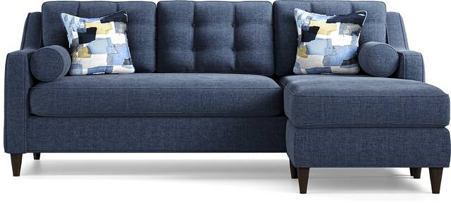 Hanover Indigo Chenille Sleeper Chaise Sofa - Thumbnail - Image 4