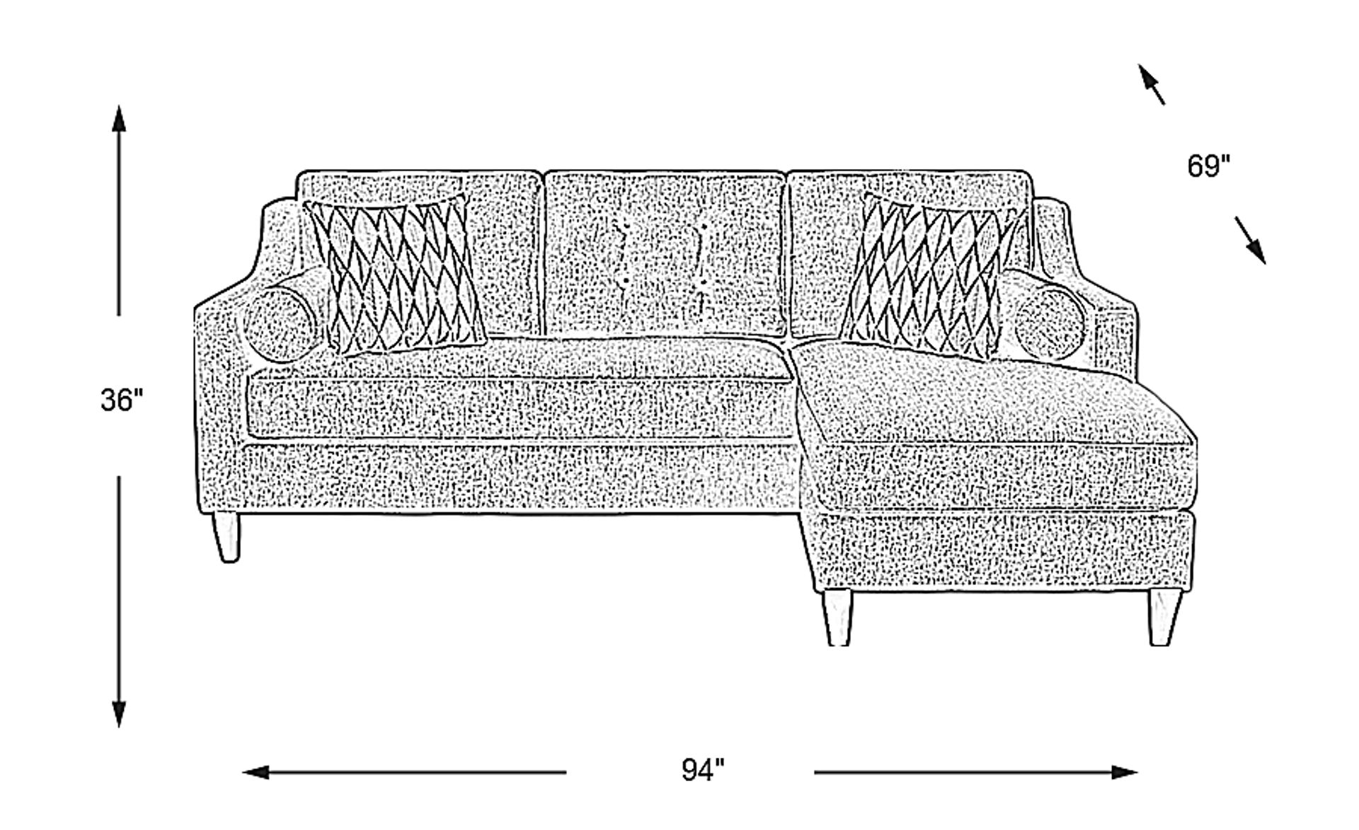 Dimension Image. Please refer to the Dimension Tab on this page for dimension details.