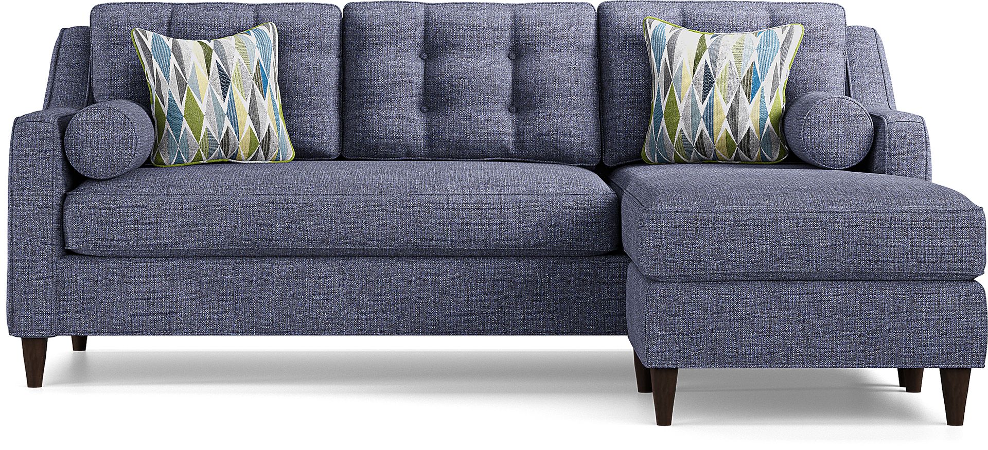 Cindy Crawford Home Hanover Midnight Textured Sleeper Chaise Sofa - Image 3