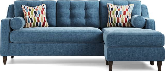 NEIGHBORHOOD - hiNEIGHBORHOOD NH . ODE / CE-SOFA Cindy Crawford Hanover Indigo Blue Chenille Fabric Sleeper