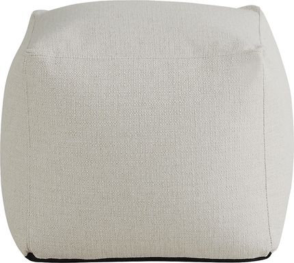 Cindy Crawford Home Hanover Off-White Textured Accent Pouf
