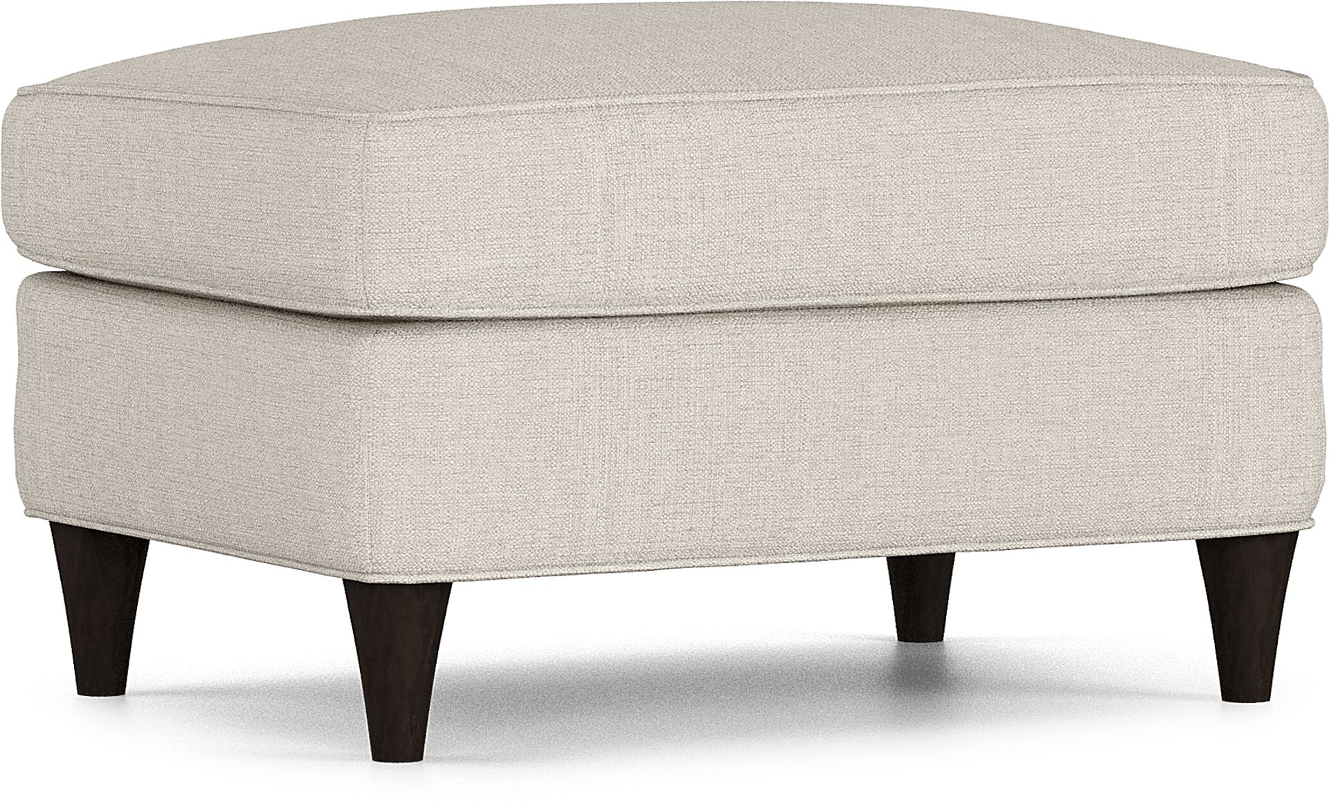 Hanover Off-White Textured Ottoman - Image 1