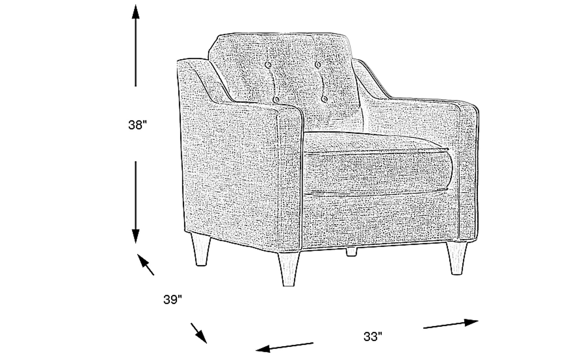 Dimension Image. Please refer to the Dimension Tab on this page for dimension details.