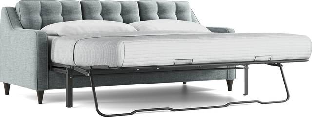 Hanover Teal Chenille Gel Foam Sleeper Chaise Sofa - Thumbnail - Image 3
