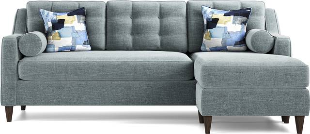 Hanover Teal Chenille Gel Foam Sleeper Chaise Sofa - Thumbnail - Image 4
