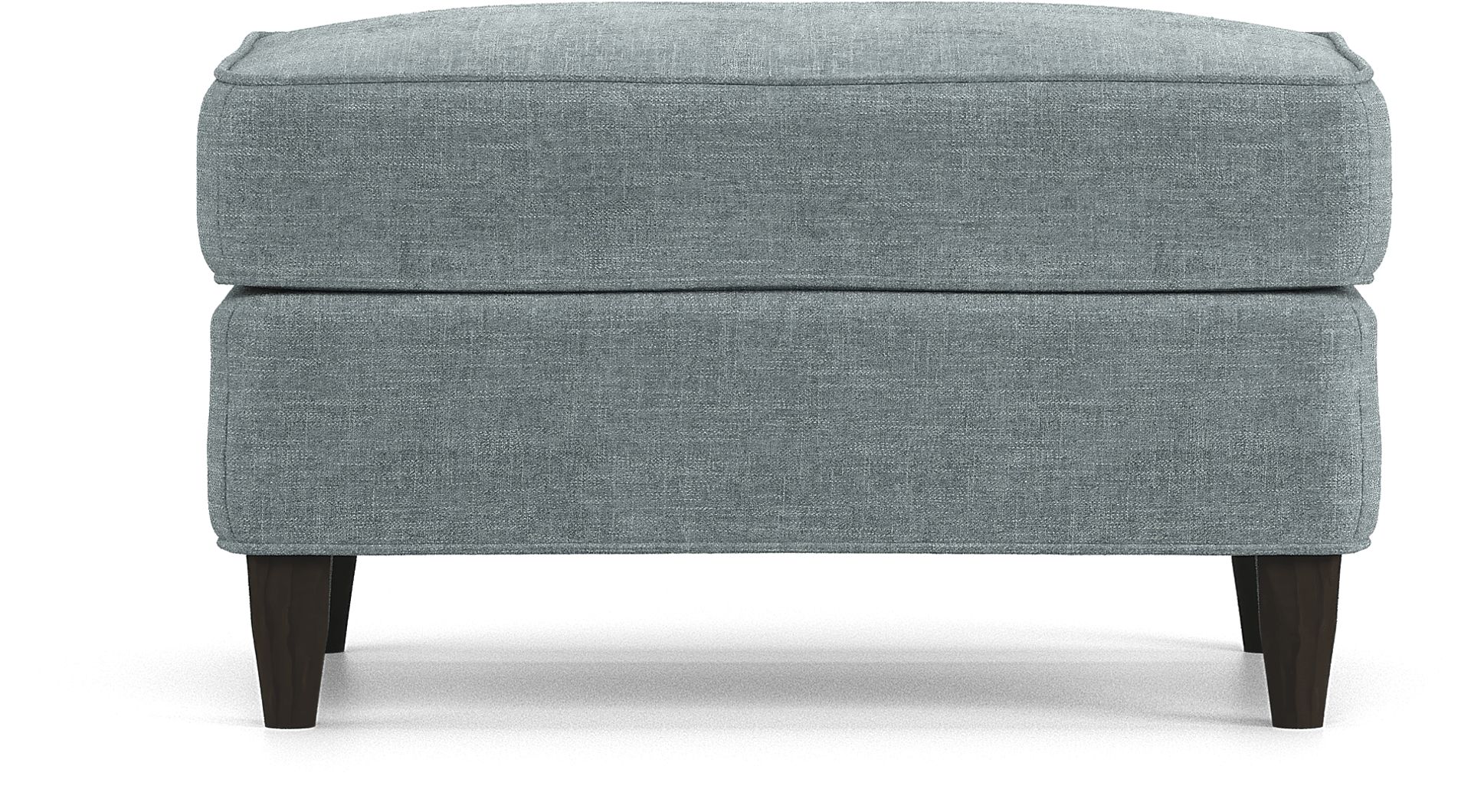 Hanover Teal Chenille Ottoman - Image 1