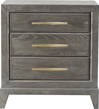 Cindy Crawford Home Kailey Park Charcoal 3 Drawer Nightstand