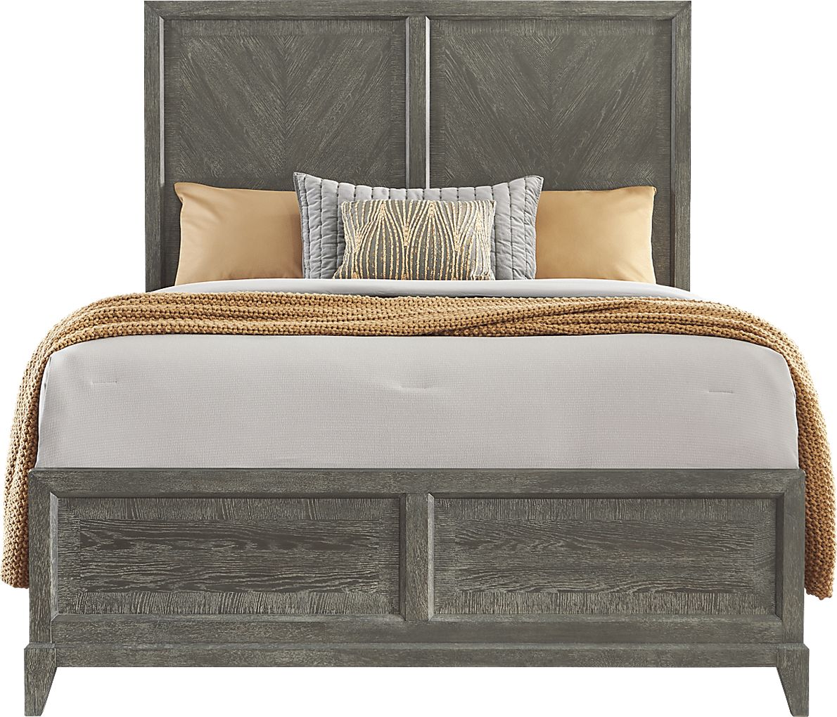 Cindy Crawford Home Kailey Park Charcoal 3 Pc King Panel Bed