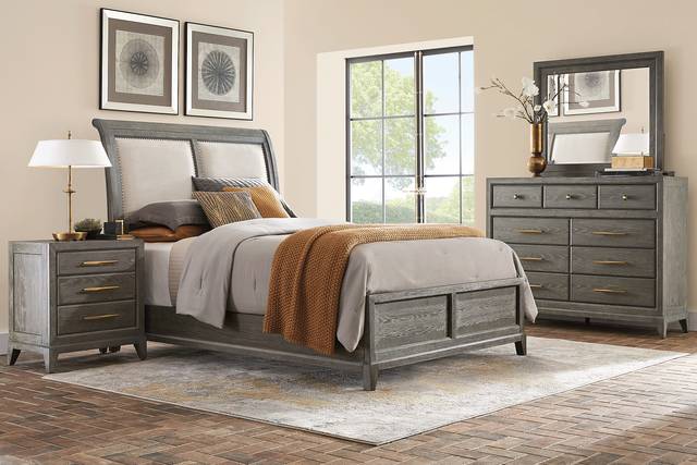 Kailey Park Charcoal 5 Pc Queen Sleigh Bedroom - Thumbnail - Image 1