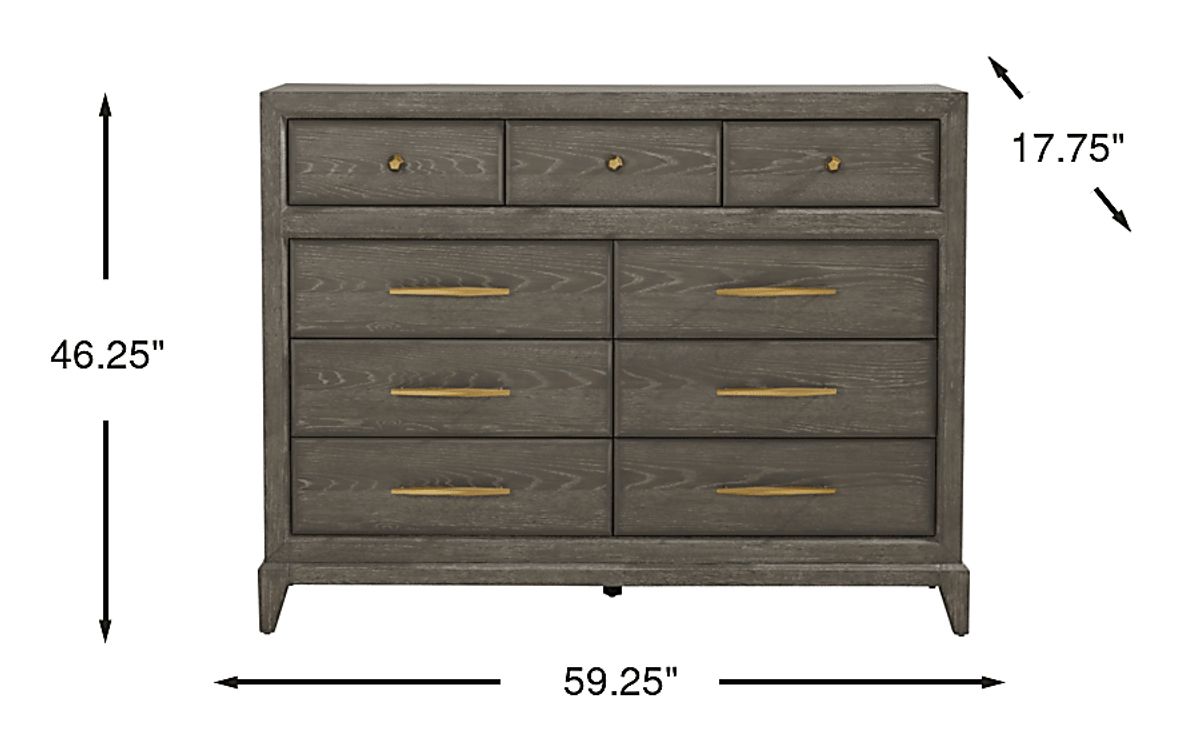 Cindy Crawford Kailey Park Charcoal Gray Dresser | Rooms to Go