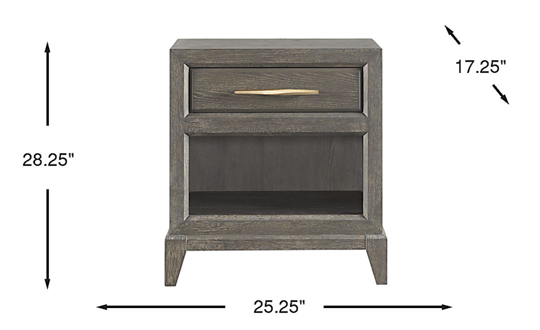 Kailey Park Charcoal Nightstand