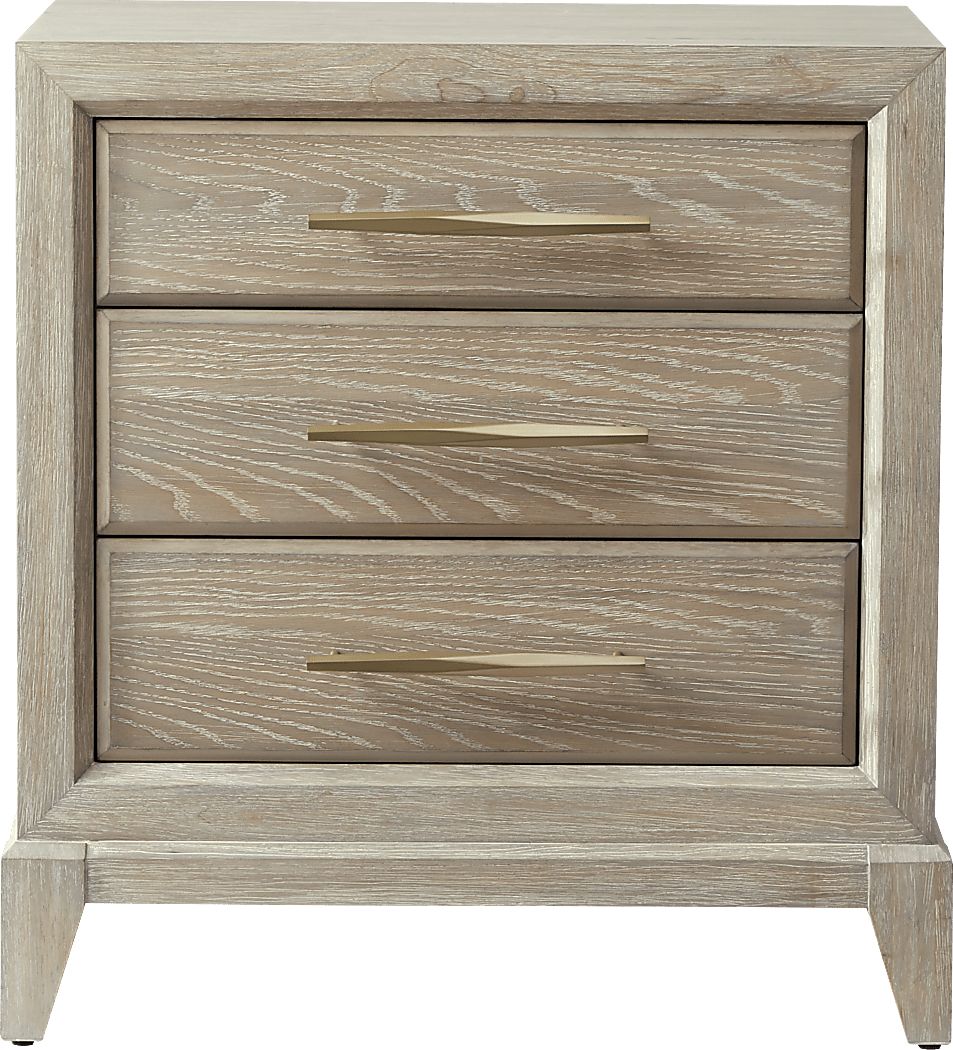Kailey Park Light Oak Finish 3 Drawer Nightstand