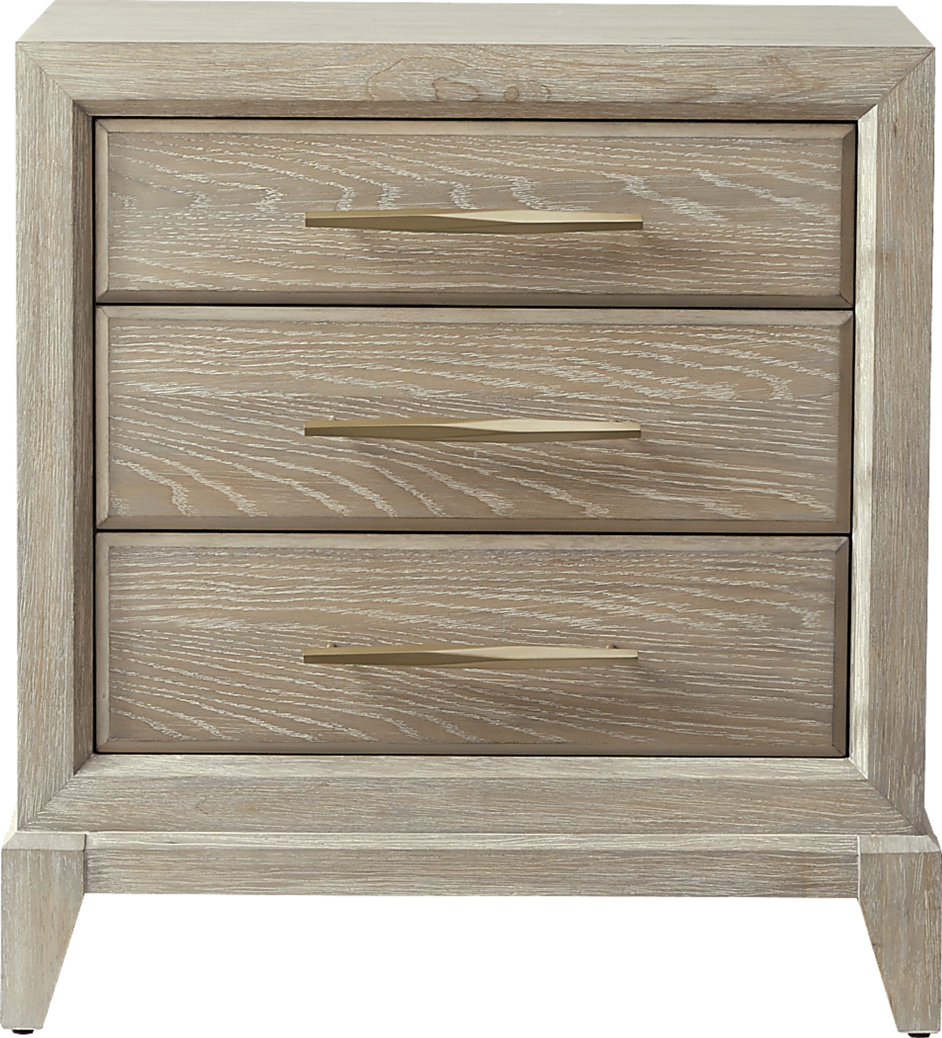 Kailey Park Light Oak 3 Drawer Nightstand - Image 1