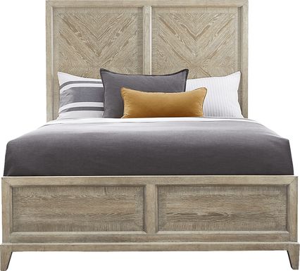 Kailey Park Light Oak Finish 3 Pc King Panel Bed