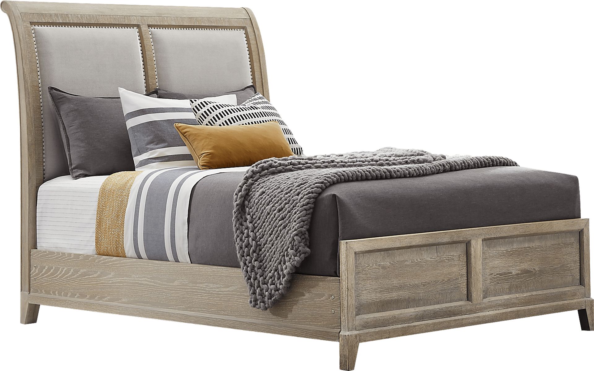 Kailey Park Light Oak 5 Pc King Sleigh Bedroom - Image 3