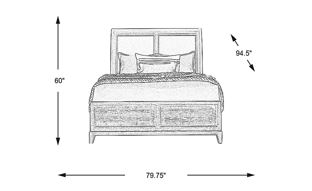 Kailey Park Light Oak 3 Pc King Sleigh Bed